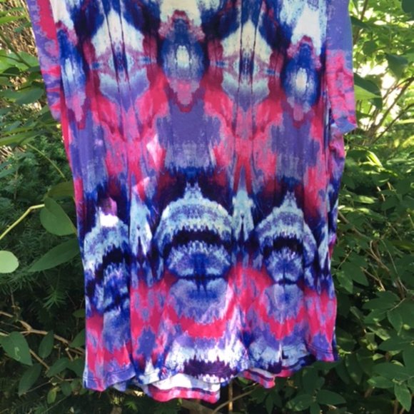 Vibrant, Tie Dye printed, sleeveless, top, XL - Picture 3 of 6